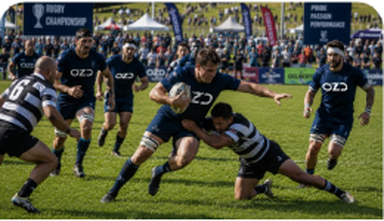 Rugby tournament match action